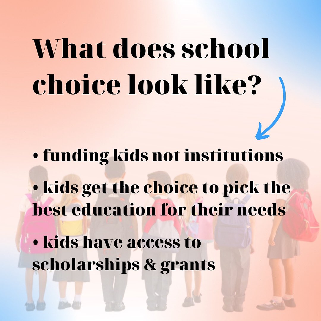 Liberty_Scholar's tweet photo. Students should have access to scholarships to fund whatever educational choice best suits them and their needs. 

Explore school choice here: https://t.co/kvKy0XddCq #schoolchoice https://t.co/ID6nmiL65l