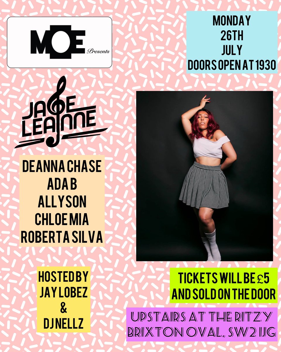 Our first event since 2019! 🙌🏽

#MOEPresents

🗓 Monday 26th July 
📍 <a href="/UpstairsRitzy/">Upstairs At The Ritzy</a> 
⏰ Doors Open @ 1930
🎟 Tickets will ONLY be available on the door. 
£5 the whole night.

🕺🏽 Hosted by <a href="/jaylobez/">|LookOutLondon|</a> &amp; <a href="/NELLZDAXPRT/">ItsDJNellZTheExpert</a> 

See you there my gs!