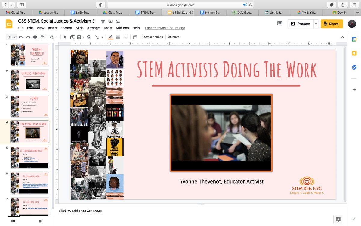 stemkidschamp's tweet photo. Fantabulous day with our SYEP YM &amp; YWHA kids!  Today our students started using @Google Scholar to begin researching articles for their app and social justice topic. Our wonderful STEM icon was our very own CEO of STEM Kids NYC, @experentiadocet!

#CSForSocialJustice #stemkidsnyc https://t.co/V7Fnt60mev