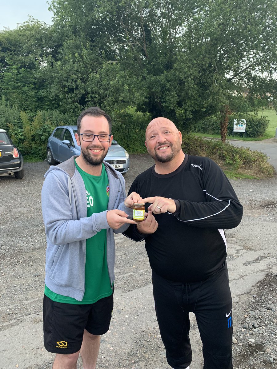 RealSoSoBad4's tweet photo. Not even Covid can keep us down ! A resounding 9-0 win tonight against Futbol Club De Clay Knox. The Tom Yum man of the match award goes to @priceman71 for making SoSoBad history by not only keeping a clean sheet but also scoring a goal from between the sticks. #UpTheSoSoBad https://t.co/AwVPQdyBbL