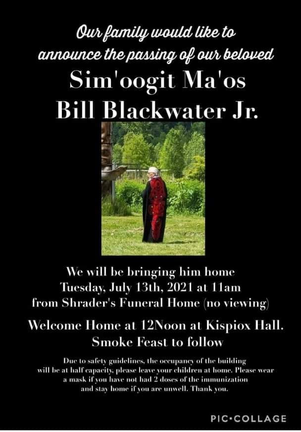 cathyalmost's tweet photo. Sim'ooget Ma'os (Bill) was kind, funny & committed to system change & encouraged health care providers to get to know the culture of the local people, to provide continuity of care & to listen to what is being said by the patient. Condolences Blackwater family. #kispiox https://t.co/V7qEbOzsl8