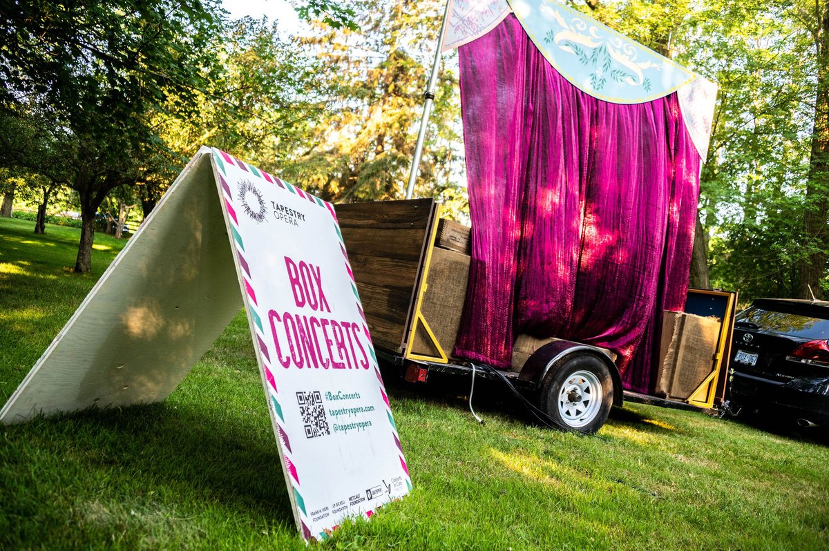 TapestryOpera's tweet image. Have you spotted the box? 👀

So many of you have seen our Box Concerts stage around the city! Thank you so much for tagging us into your posts on social media, we love to see them 💖

If you come across us in a street near you, let us know with the hashtag #BoxConcerts