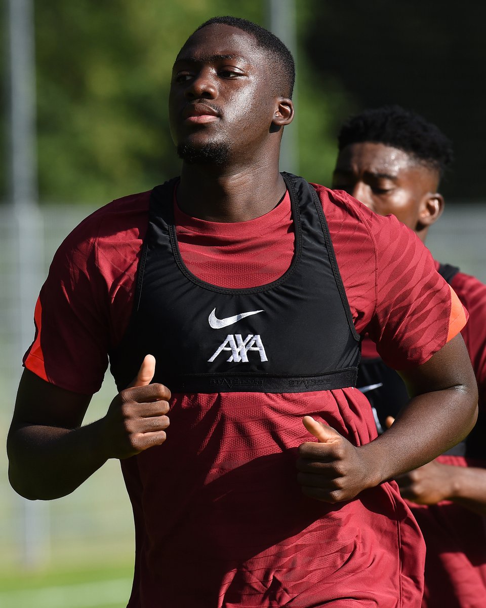 LFC's tweet photo. "Where’s Konate?"
"Give us some Ibou content"
"Show us Konate"

Seeing as you asked so nicely😉 #LFCPreSeason https://t.co/jSE9yG47aY