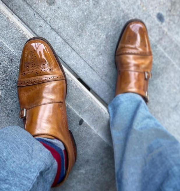 AllenEdmonds's tweet photo. Some #monkstrapmonday inspiration from Gear & Style . Start your Monday off on the right foot with impeccable style. #AERealShoes #mensstyle https://t.co/EhM9OKm8eY https://t.co/V7Z9O9RFsy
