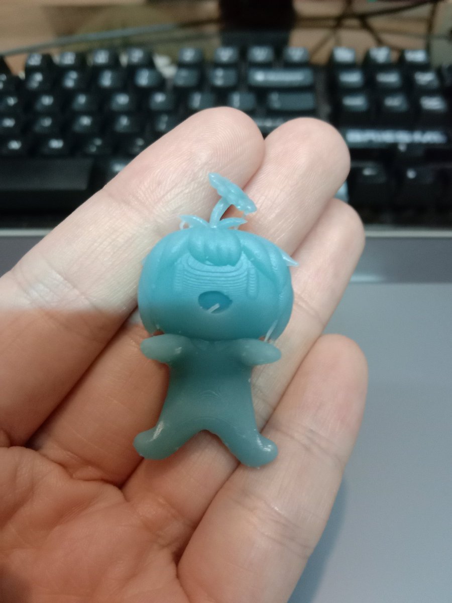 Yui53591329's tweet photo. Ver 1 test print
Feels like it doesn't do the chibi justice 😤
#dlpprint #3Dprint https://t.co/UklPRcNiSg