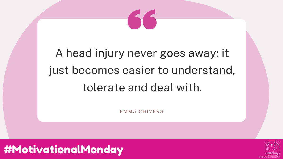 HeadwayUK's tweet photo. We love this quote from brain injury survivor Emma Chivers, which highlights the way many people adapt and adjust to live with the ongoing effects of their injury. 

Is this something you can identify with? 

#MotivationalMonday #MotivationMonday #MotivationalMondays https://t.co/XLaeph4HJx
