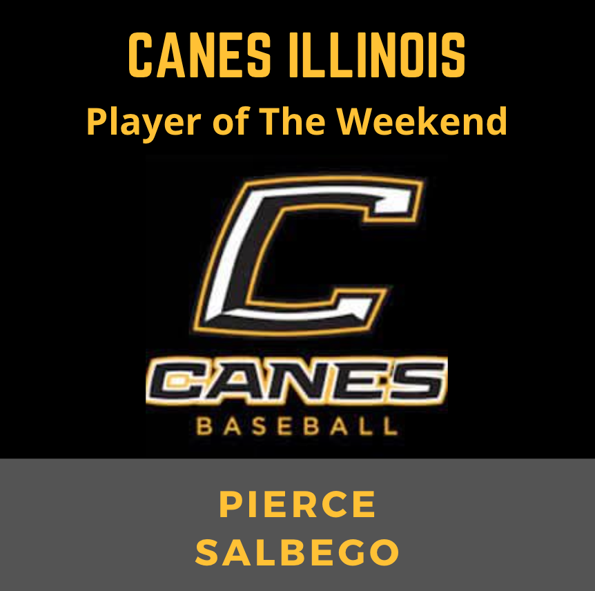Pierce Salbego (<a href="/PierceSalbego/">Pierce Salbego</a>) has been selected a #CanesIL Player of the Weekend!

Pierce is a 2021 IF/P headed to Suffolk (<a href="/SuffolkBaseball/">Suffolk Baseball</a>) this fall.

Stats: 8 IP 13 K's 3 ER ERA: 3.38
