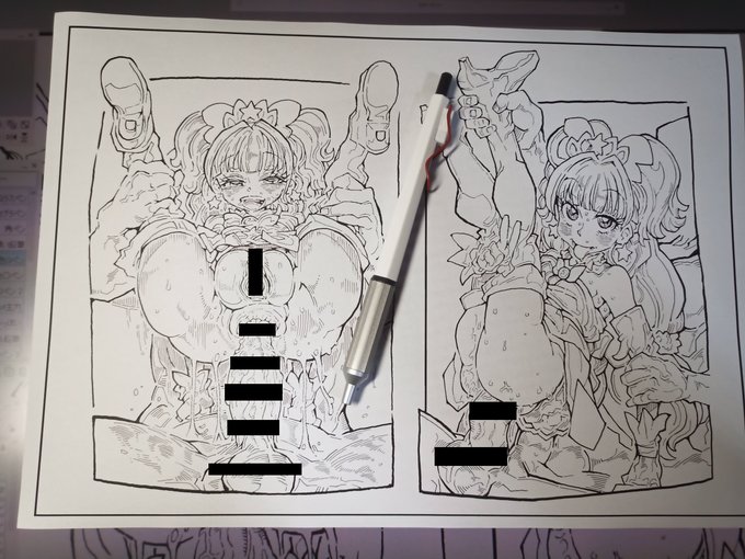 skeb線画
デジタル→アナログ→デジタル
アナログ加筆工程が最ッ高に楽しい。 