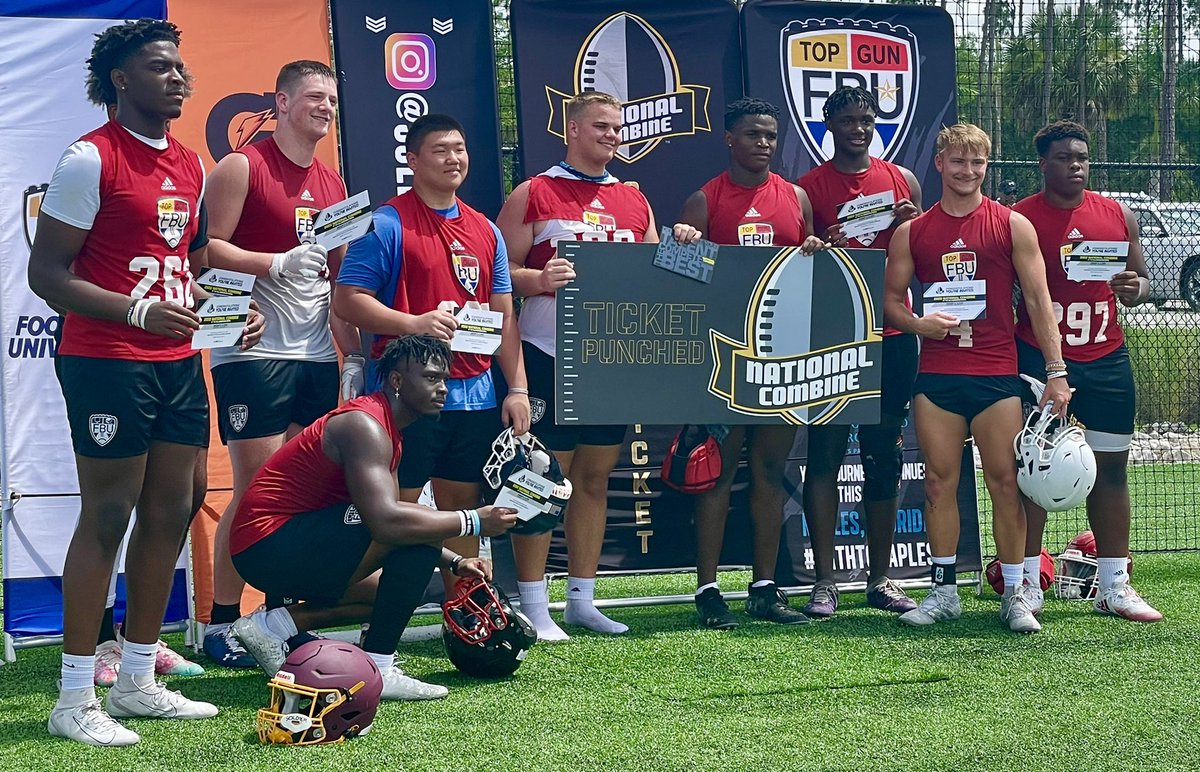 Excited to be invited to the national combine put on by <a href="/FBUcamp/">Football University</a> <a href="/ncsa/">NCSA College Recruiting</a> #FBUTopGun