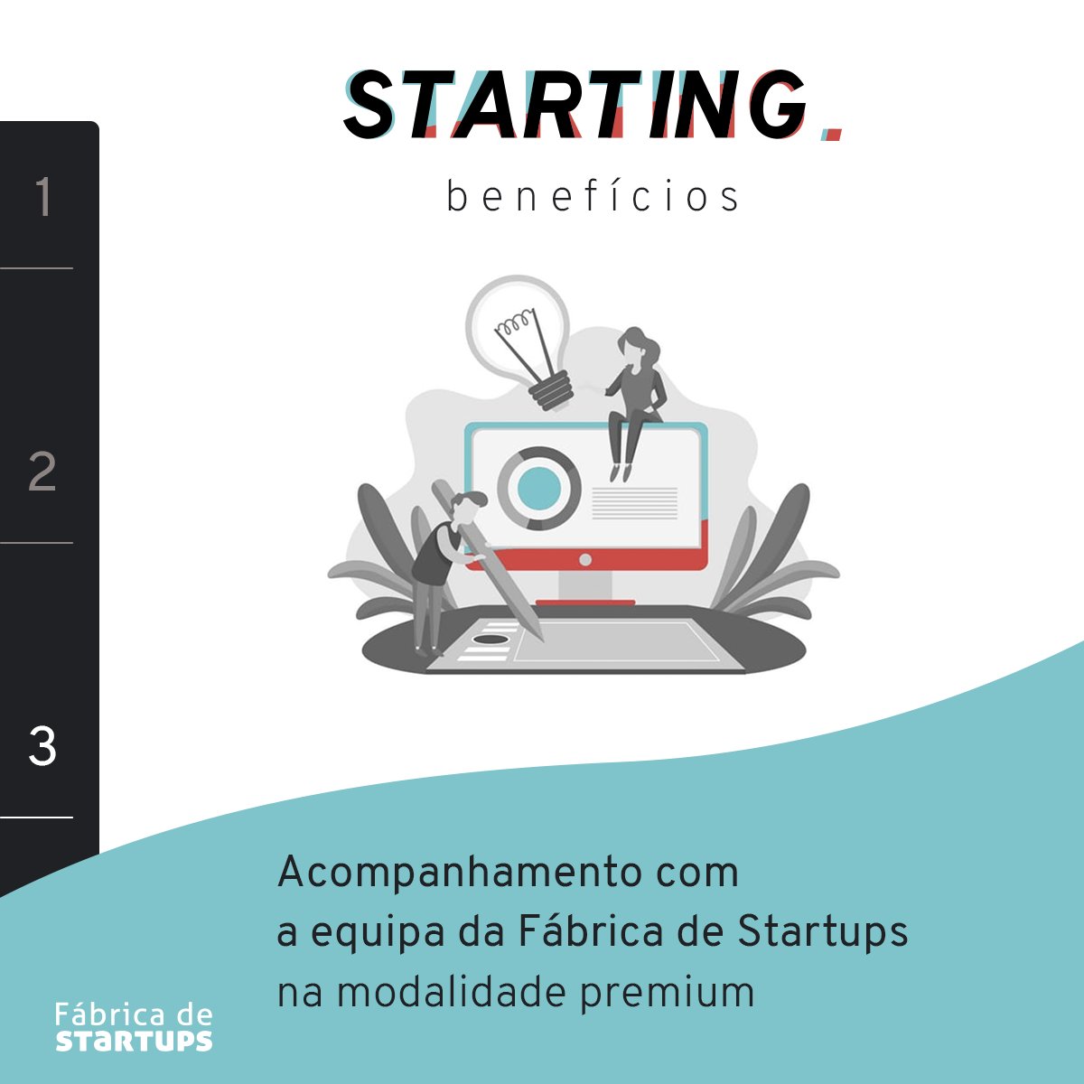 FabricaStartups's tweet photo. Com o programa STARTING vai ter a oportunidade de acompanhar a metodologia da @FabricaStartups e ter acesso a inúmeros benefícios, num modelo 100% virtual e interativo. Inscrições em https://t.co/39ZYkd0iwo
#fabricadestartups #fabstart #starting #empreendedorismo #startups https://t.co/Jxw31asEUx