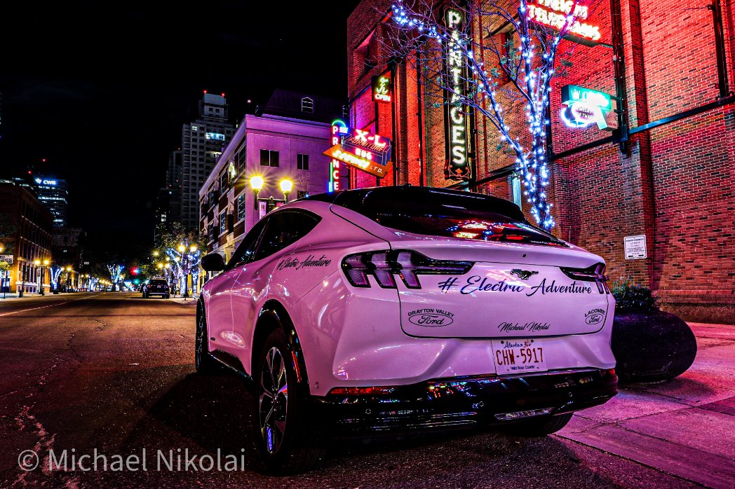 My #electricadventure took me to the Neon Sign Museum lastnight in #yeg.  I love the Museum!  The colors are so vibrant!!

I've got to say this MACHE EV has knocked my socks off in every way and exceeded my expectations!! ⚡⚡⚡

#Explore #canon #fordmustang #mache