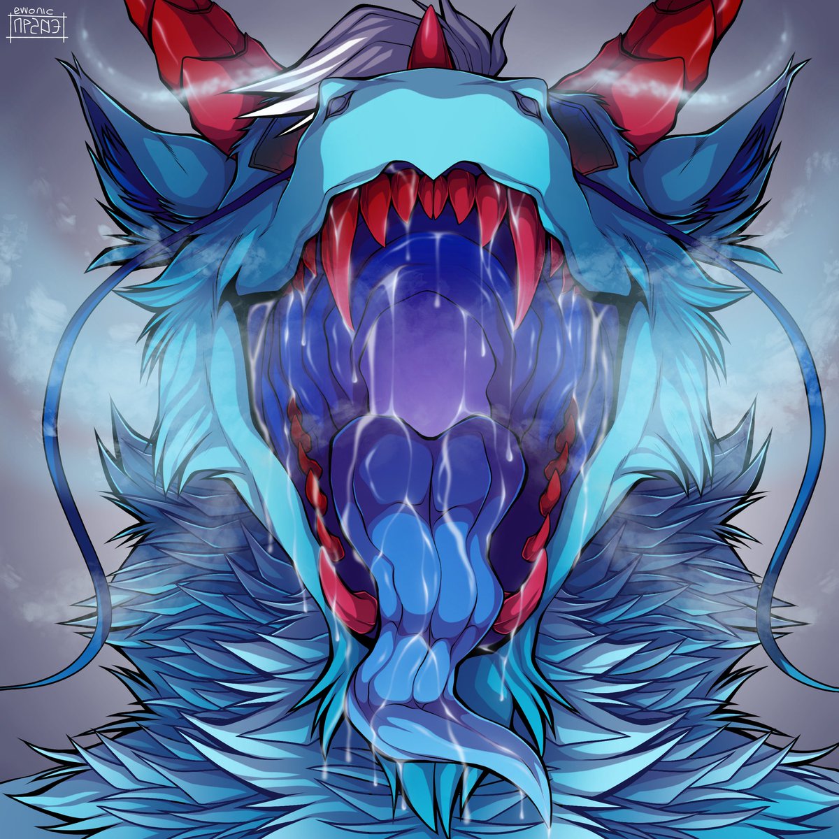 Two pretty maws done! For <a href="/imnotchyr/">Lain</a> and @lights_ad !! #furryart #mawshot