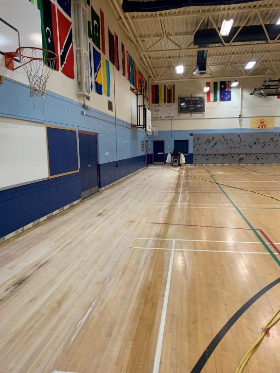 Great job with 1 of the many gymnasium floor refurbishing projects. Looking awesome. @FMPSD @FMPSDOM #ymm #summerprojects