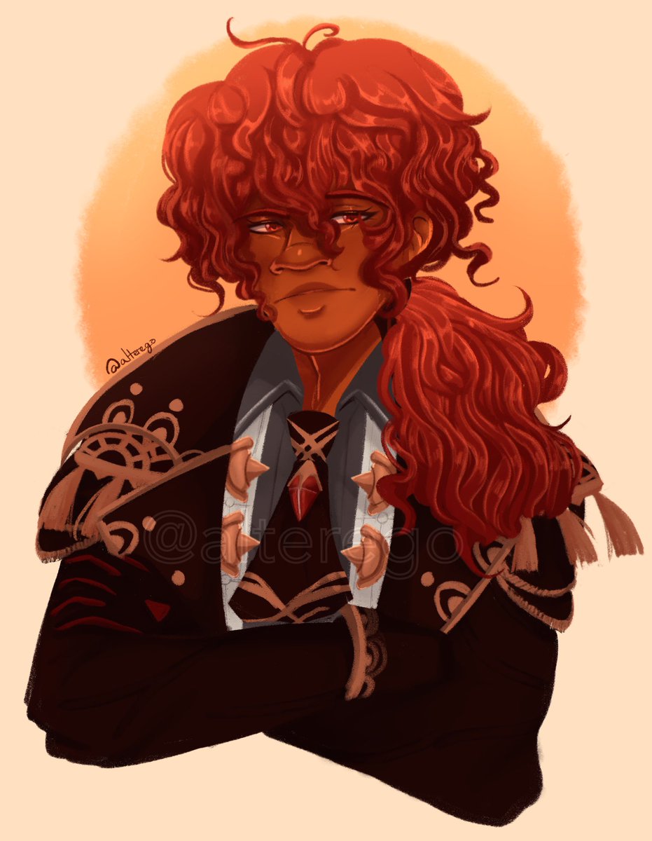 [ #genshin / #原神 ] another diluc drawing from me just cause 🔥