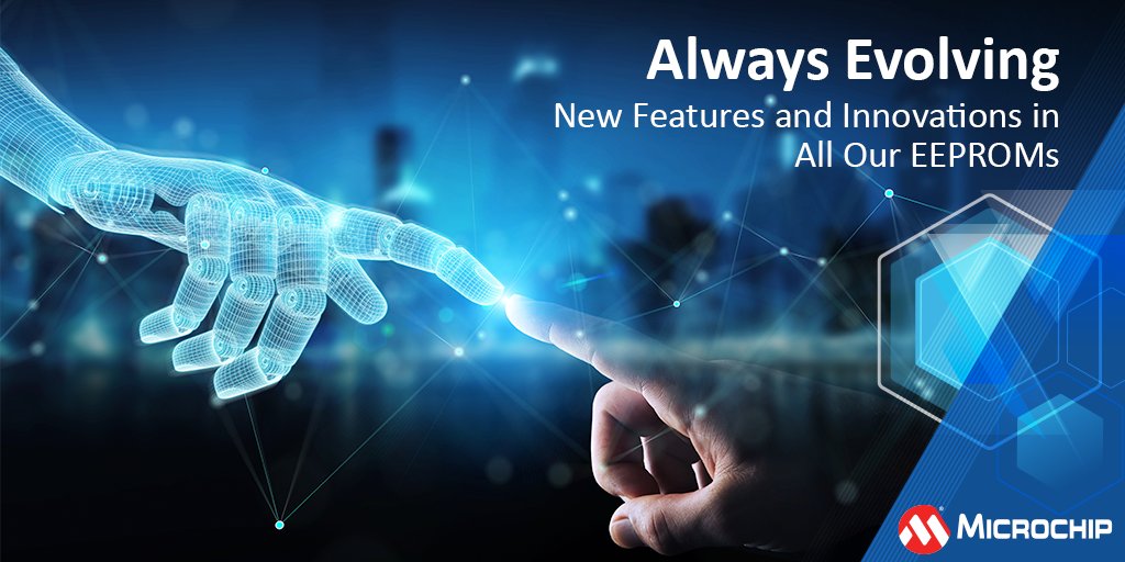 MicrochipTech's tweet image. 30 years of EEPROM market leadership comes from continual innovation at any density. Learn more about our new 1 to 8 Kbit EEPROMs with serial numbers, programmable/lockable user IDs and software write protect. mchp.us/36rQX3C #EEPROM #SerialEEPROM #memory #innovation