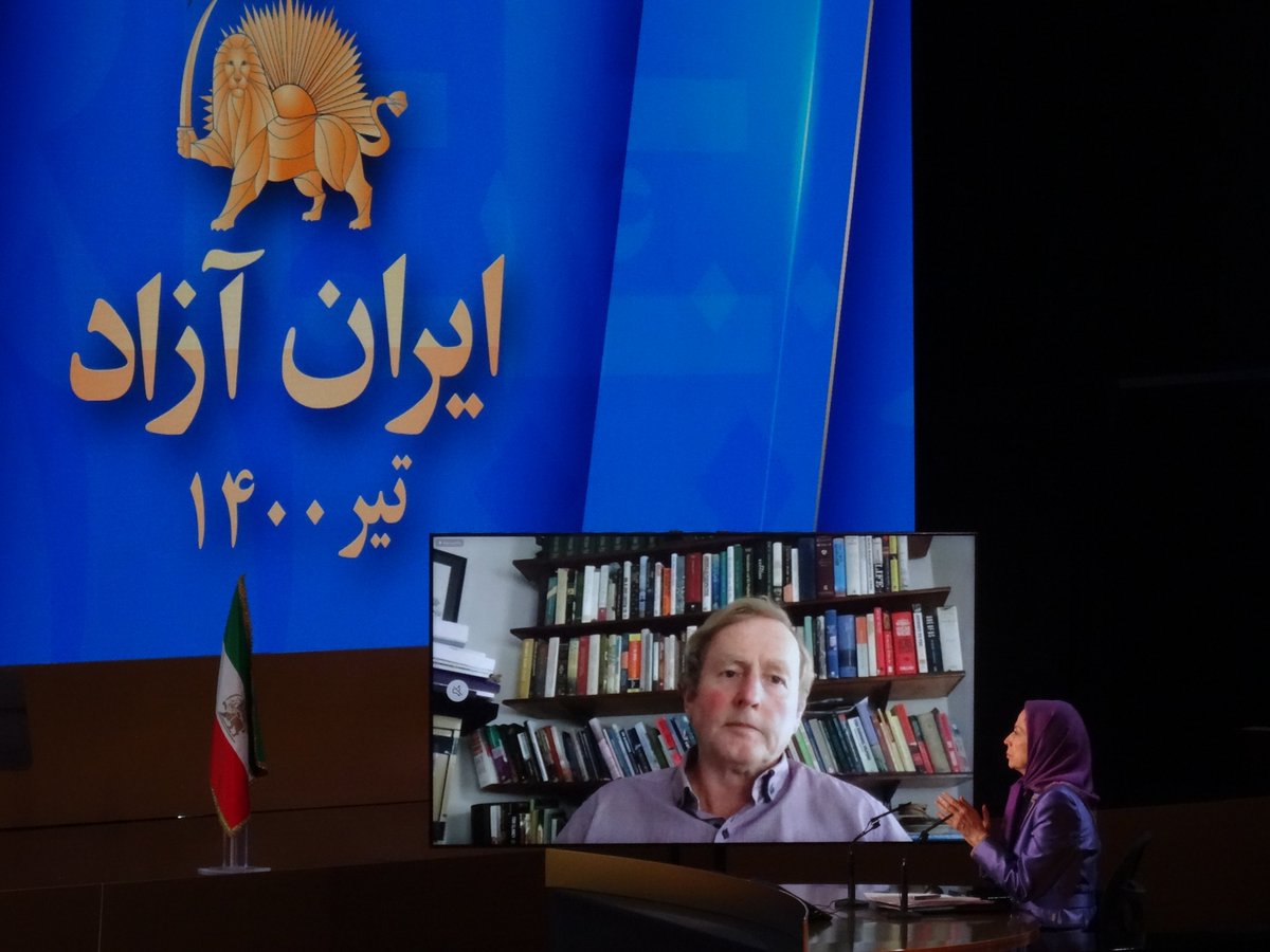 Maryam_Rajavi's tweet photo. .@matteorenzi @guyverhofstadt @EndaKennyTD
My gratitude to Honorable Prime Ministers of Italy, Ireland &amp; Belgium
As you mentioned in today’s #FreeIran gathering, years of appeasement have not changed the behavior of this regime. Europe must be firm vis-à-vis this regime. https://t.co/eAKL2i14uS
