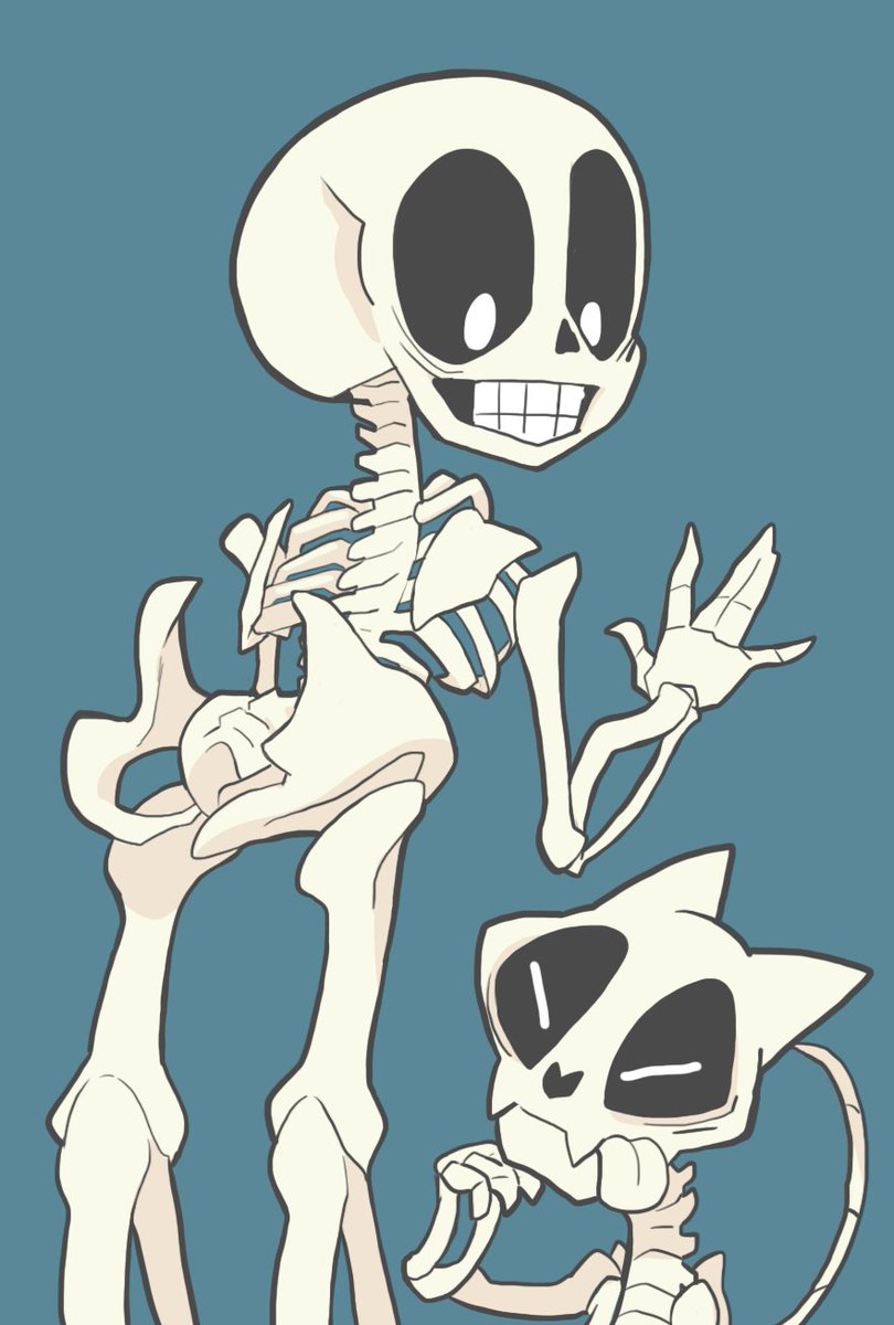 skeleton no humans simple background blue background bone smile grin  illustration images