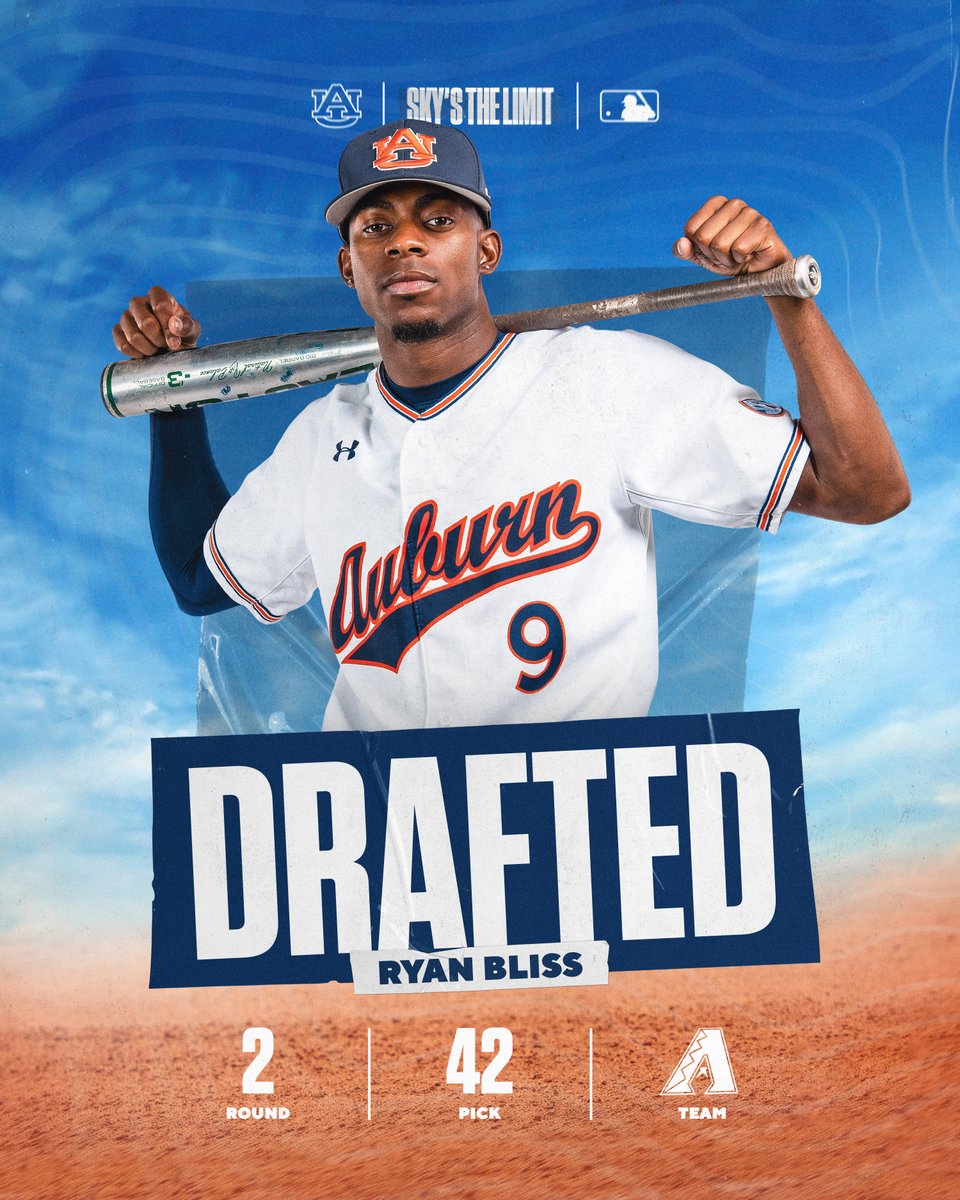 AuburnBaseball's tweet photo. There goes our guy!

With the 42nd overall pick, the @Dbacks select @ribliss2.

#WarEagle | #MLBDraft https://t.co/6pYeFjtVf1