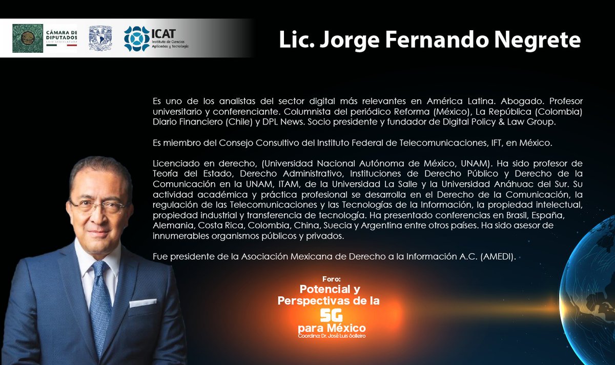 MarivelSolisB's tweet photo. Sigue #EnVivo la participación de los expertos dentro del Foro: Potencial y Perspectivas de la #5G para #México. https://t.co/SvfmEUEiEU