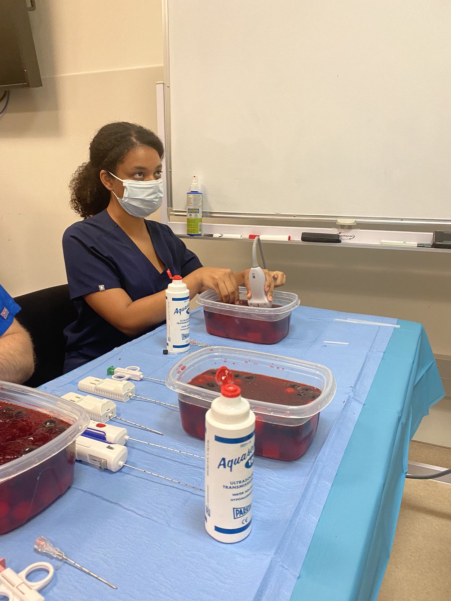 Pandarock5's tweet photo. A fantastic morning spent with the R1 and R2 residents @UCSDRadRes. Learning and teaching the basics of Ultrasound guided procedures in #ARMs training! Thank you @CBoonie_nanoIR for being a mentor and advocate, just awesome!
@ArgonMedical @ucsd_ir https://t.co/nhWEfw1RrD