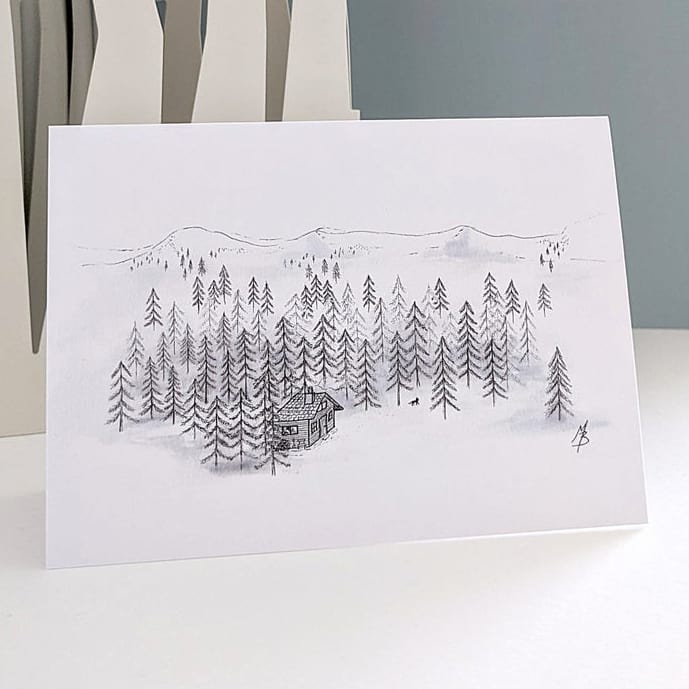 Handcartdesigns's tweet photo. Some days it's tempting to just escape to the wilderness. This cabin in the woods looks like the perfect retreat to us! The card is available now in our Etsy shop - link in bio or:https://t.co/pw4YsThkH2

📸 https://t.co/JXWdYoWmsB via https://t.co/QvzXkxeASU https://t.co/SaLBPmHp5Y