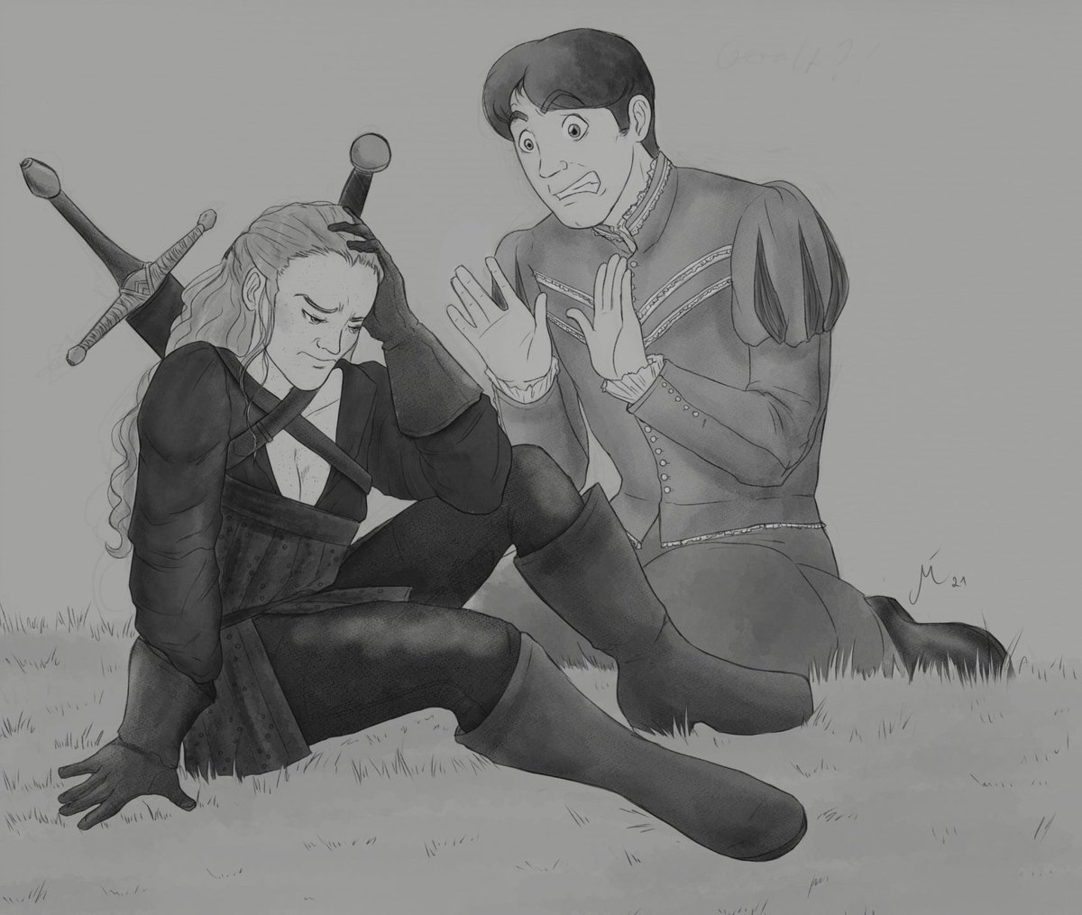 MaxImproving's tweet photo. Yeah! Another Posting day, another Collab! :D
This was done for Octinary's fic "What You Didn't Know You Wanted" for the @GeraskierBB 💙
Go read the fic with Genderbent Geralt fun here: https://t.co/0BdFF4eYop
And check out the tumblr post: https://t.co/TRGD6DcADo
#Geraskier https://t.co/GDtIsA7J4U