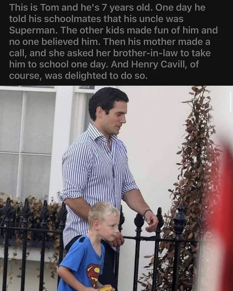 When your uncle is Superman ❤️   
Via: 📷 allthingsgoodco
#superman #positivenews #ninjajournalist