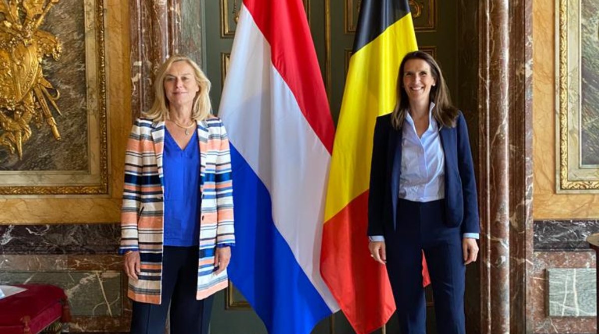 Minister Kaag with Minister Wilmes.