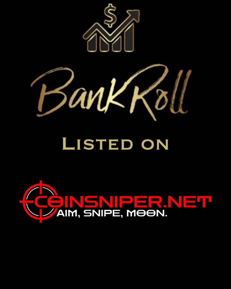 BankRollBSC's tweet photo. 🔥 🏦 ATTENTION!! 🏦 🔥 

We are officially listed on @coinsniper_net !!

You guys made it possible!
Now let’s make bank!!!
#bankroll #bankrollbsc https://t.co/0nAY4AkoSH