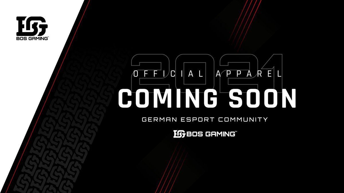 BOSGAMING_DE's tweet photo. COMIMG SOON - Unsere Produkte sind demnächst verfügbar! 🔥😎🔝

Zusammen mit dem neuen Jersey 2021, werden viele weitere brandheiße Produkte auf Dich warten.

Werde ein Teil von uns und unterstütze unsere Community mit unserer offiziellen Produktlinie by #xoose. https://t.co/veq0zXsiV0