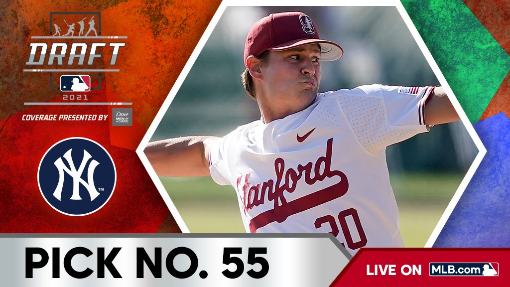 MLB Draft (@mlbdraft) on Twitter photo With the 55th pick, the <a href="/Yankees/">New York Yankees</a> select <a href="/StanfordBSB/">Stanford Baseball</a> right-hander Brendan Beck, No. 99 on the Top 250 Draft Prospects list.
Watch live: atmlb.com/3mDxJh0 With the 55th pick, the <a href="/Yankees/">New York Yankees</a> select <a href="/StanfordBSB/">Stanford Baseball</a> right-hander Brendan Beck, No. 99 on the Top 250 Draft Prospects list.
Watch live: atmlb.com/3mDxJh0