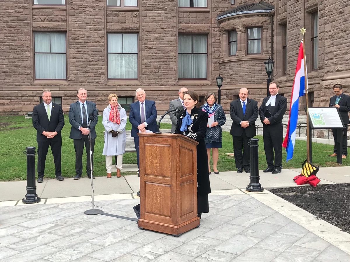 Consul General Anne Le Guellec holding a speech during Dutch Heritage Day