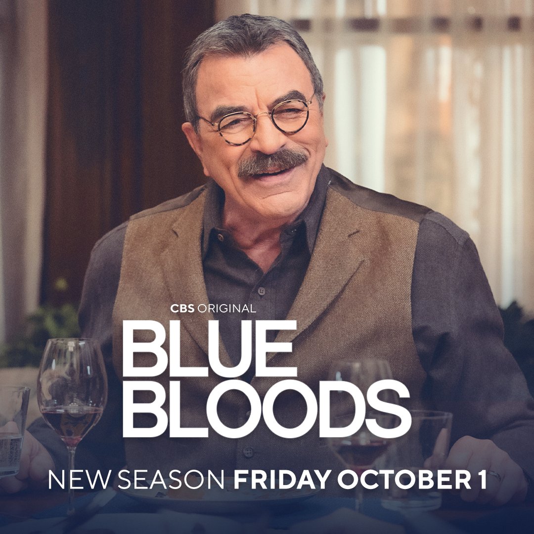 BlueBloods_CBS's tweet image. We're gathering around the dinner table again! The new season of #BlueBloods premieres October 1st.