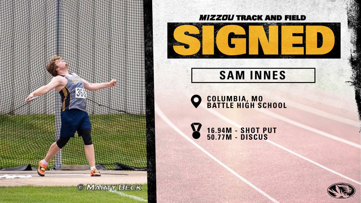 MizzouTFXC's tweet image. Sam Innes is staying home! Welcome to #Mizzou Track &amp;amp; Field!

#MIZ #Compete4Missouri🐯