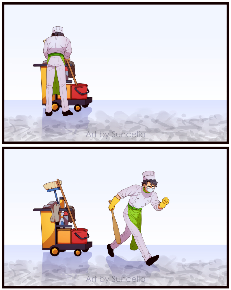 Kitchen AU. "Clean Floor"
Another comic my Patrons voted for ;) https://t.co/Pr2GVXzc70 