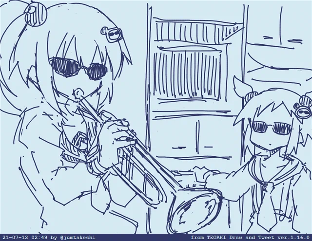 パッパラパレード♪マーチングバンドガチャ #tegaki_dt 