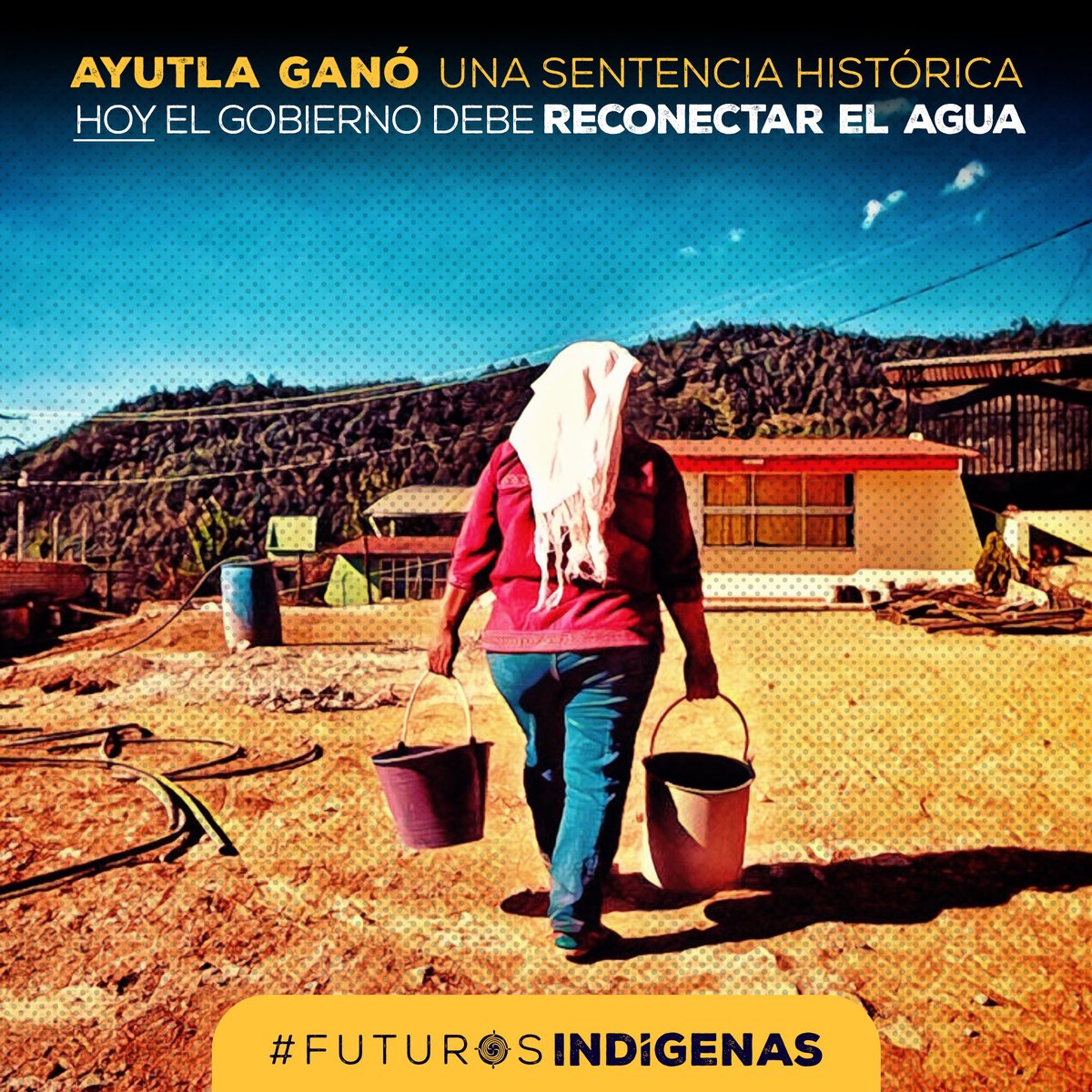Después de resistir 4 años sin agua, el pueblo mixe de Ayutla lucha por recuperar el manantial robado por grupos violentos respaldados por políticos locales. Ayutla ganó una sentencia histórica y HOY se vence el plazo para que <a href="/alejandromurat/">Alejandro Murat</a> reconecte el #AguaParaAyutla.

Lee 🧵