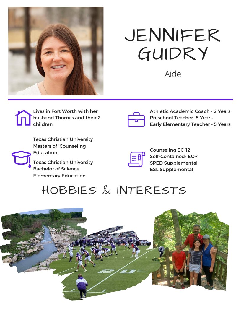 Copper Creek Cowboy Introduction - 

Jennifer Guidry will be an instructional aide at Copper Creek.

Welcome Mrs. Guidry!

#CopperCreekCowboys