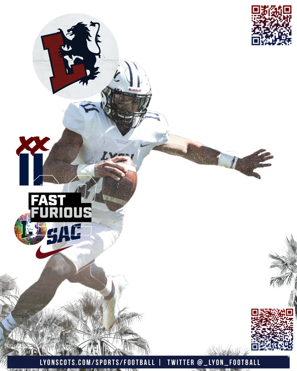 LyonScotsFB's tweet photo. Scan the QR Codes with your phone, Links to our schedule and Questionnaire available!! Class of 22, Eyes are on you!! #Cla22Act #fastandfurious #LyonWay https://t.co/U29GcgNA9M