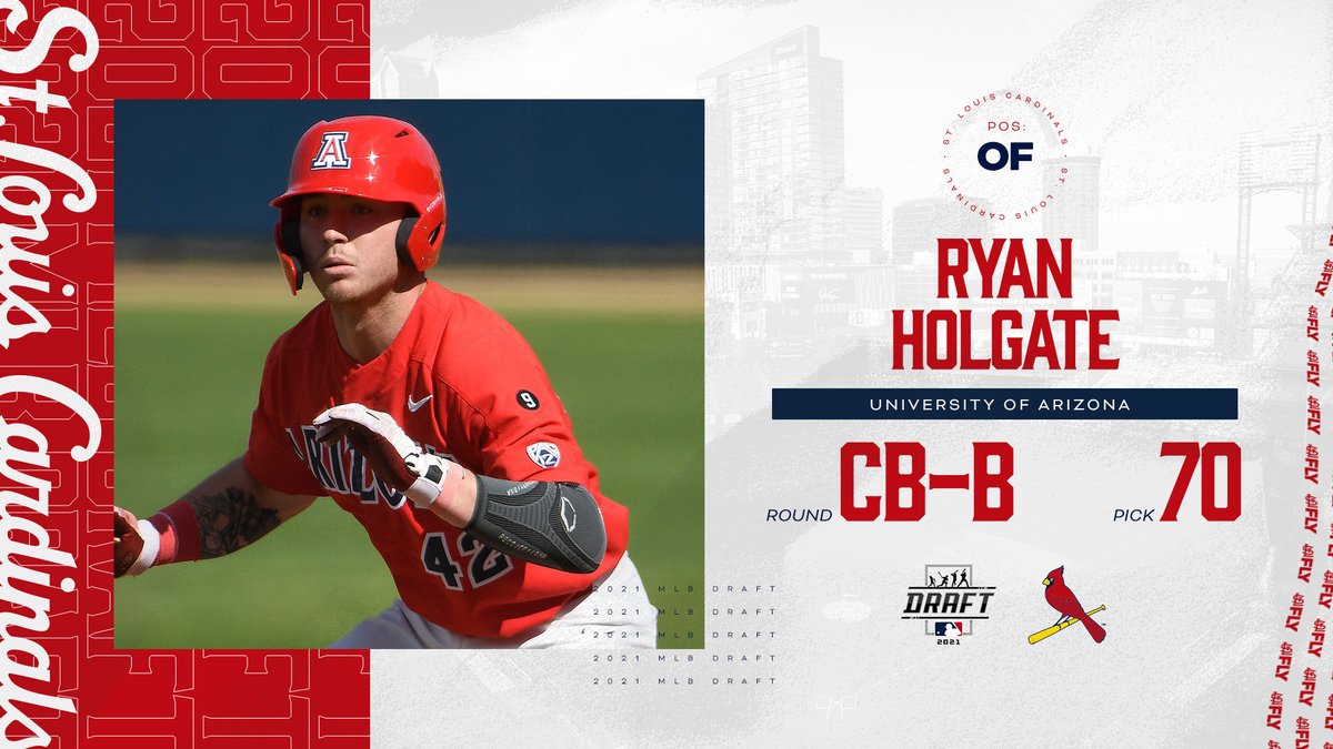 Cardinals's tweet photo. With the 70th overall pick, the #STLCards select Ryan Holgate! 

#STLFLY | #MLBDraft https://t.co/nk5FrUIXKI