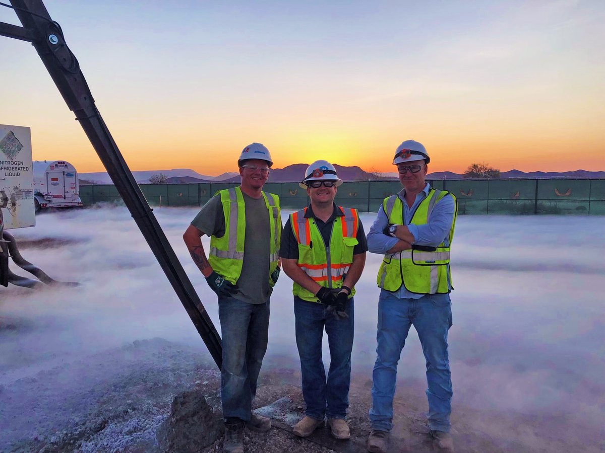 Another successful install for @Cemex in Arizona! Kudos to our amazing field team for the rapid mobilization and set up of the system in days over the holiday weekend -- Cooling in days!

#nitrocrete #cemex #teamwork #concretecooling #wevegotyourback