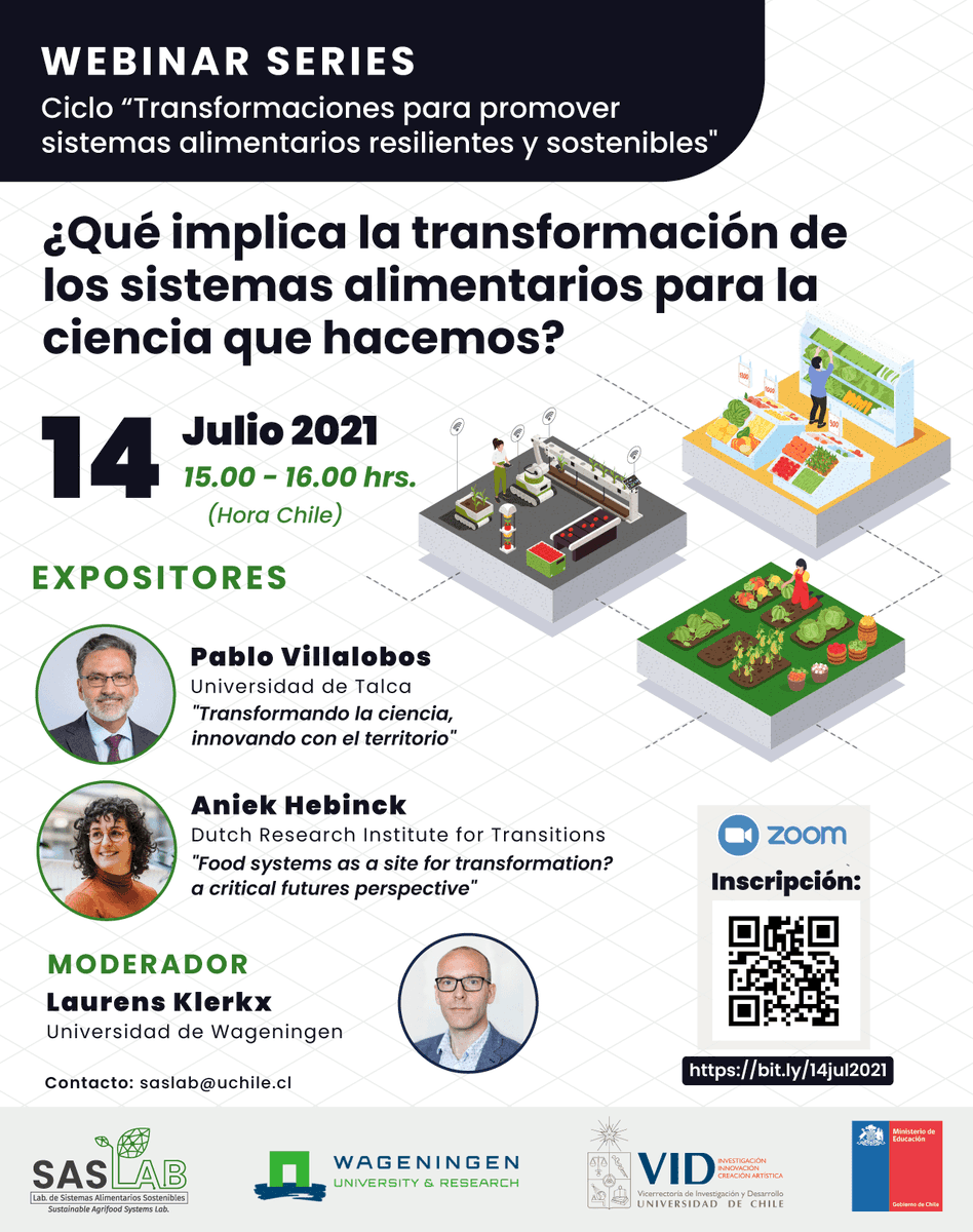 uchilesaslab's tweet photo. 🗣️📅⏰ El último webinar de este serie con @lauklerkx de @WUR  de "Transformaciones para promover sistemas alimentarios resilientes y sostenibles": ¿Qué implica la transformación de los sistemas alimentarios para la ciencia que hacemos?
⏰ Mié 15 h 🇨🇱
📥: https://t.co/amI5LxSr8o https://t.co/UqA0k5I6KC