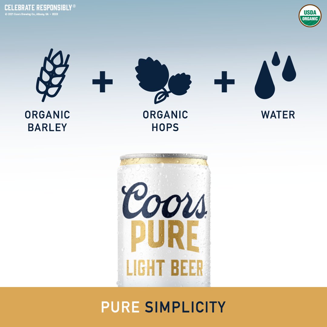 CoorsLight's tweet photo. One might assume that Coors Pure was made for #WorldSimplicityDay, but you can actually enjoy it any day you want. But it is extra fitting today. https://t.co/VURf1OI9na
