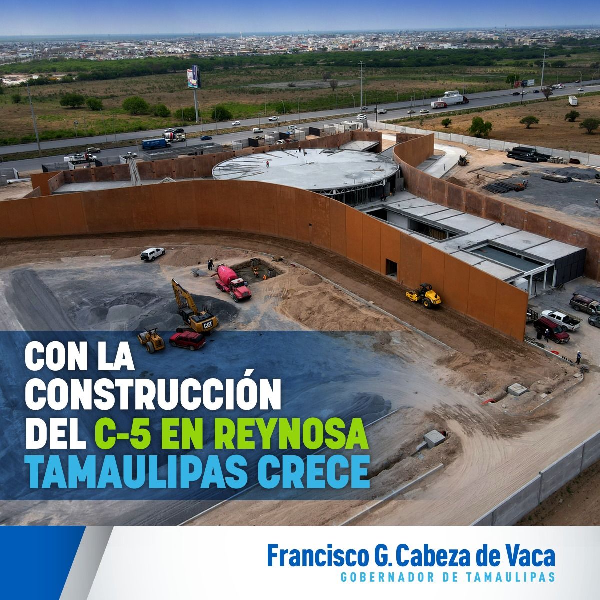 En #Reynosa continúa la construcción del C-5, a la fecha registra un avance del 80%. Desde este lugar se controlará el sistema de videovigilancia, el cual contará con más de 4 mil cámaras instaladas en espacios públicos y estratégicos de #Tamaulipas.<a href="/SSP_GobTam/">Seguridad Pública</a> <a href="/SesespT/">SESESP Tamaulipas</a>