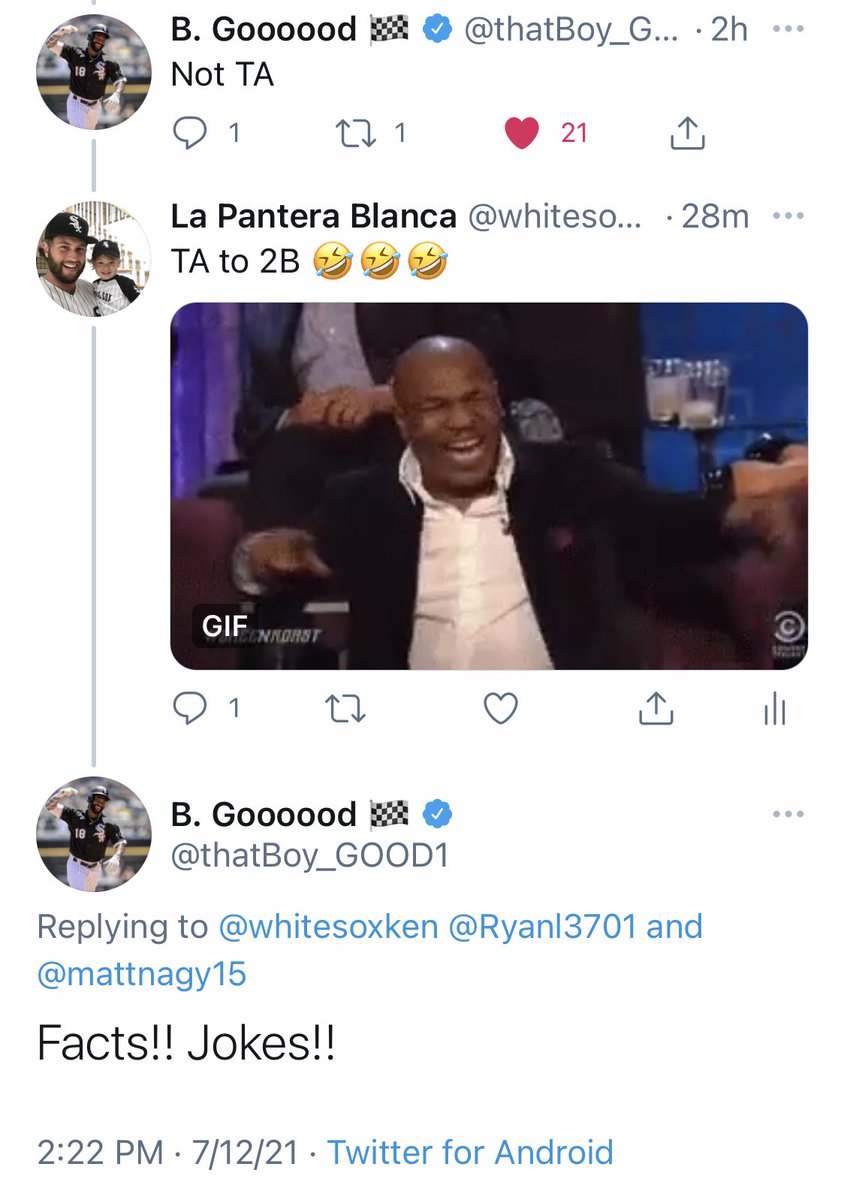 whitesoxken's tweet photo. BGood and I are best friends nbd #GoodwinGang https://t.co/oA5GReNyHE