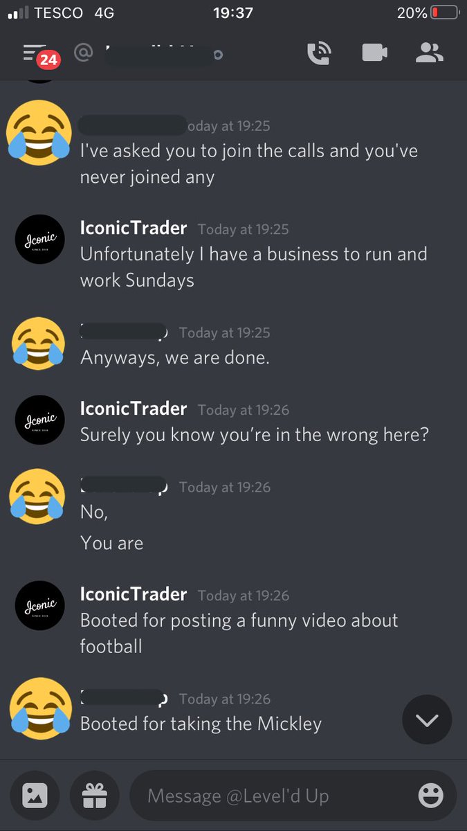 IconicFutTrader's tweet photo. “Booted for taking the mickey” 😂😂😂😂 https://t.co/oAzyGkTWnD