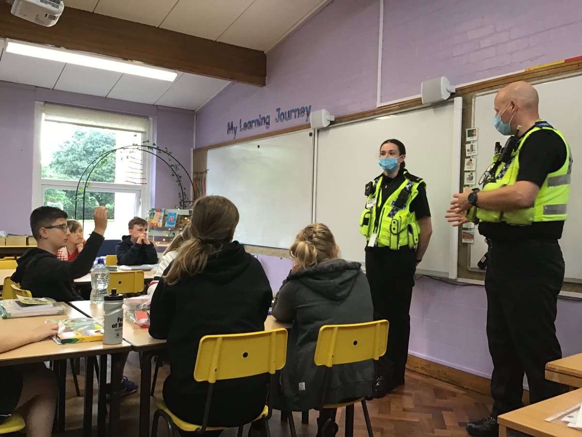 Class 6 had some visitors today. It was a really important session delivered by our local police officer and PCSO. #safety #StJohnsCurriculum #learn