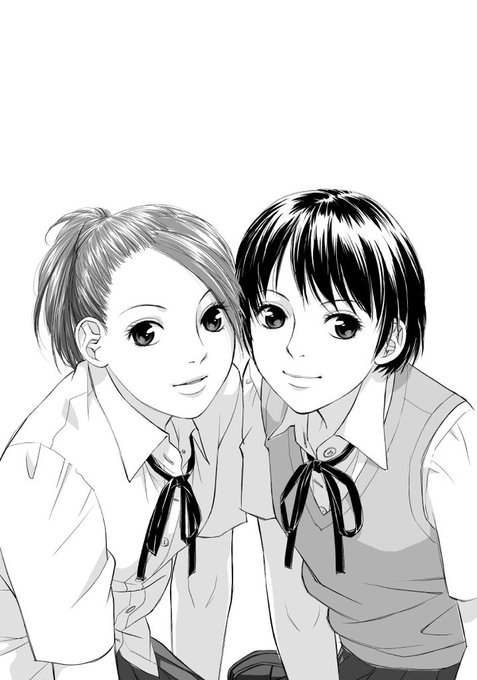 再掲ですが😆扉絵とかカバー絵など…

一見普通だけど制服ってだけで…😅
タイトルページだから上の方空いてるのは気にしないで〜😅😅😅 