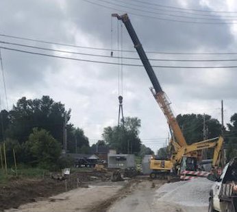 ImproveBellRoad's tweet photo. JBI prepping area and setting Str. #13 today for Phase 3 along Bell Road, just north of Angel Drive. https://t.co/ETqhrES0W3