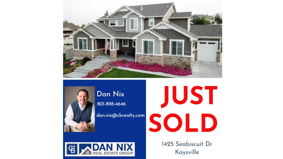 Just Sold this beautiful Kaysville home!  

#DanNix  #Danimal  #ColdwellBankerRealty  #Coldwell Banker #Utahrealtor #DavisCountyRealtor